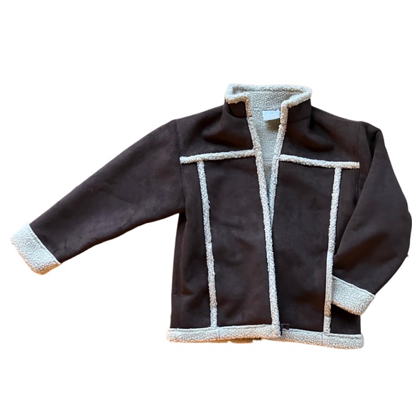 Hanna Andersson Size 130 (US 8) Shearling Jacket Brown
